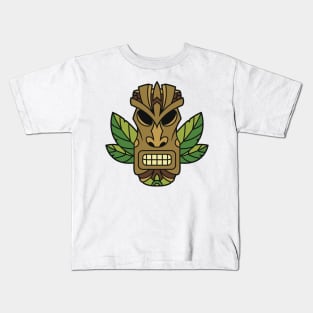 Funny Tribal Tiki Head Kids T-Shirt